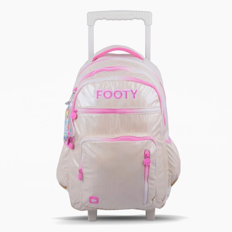 Mochila Escolar Footy 2026 Colorland Beige 18" con Carro Art.F26311